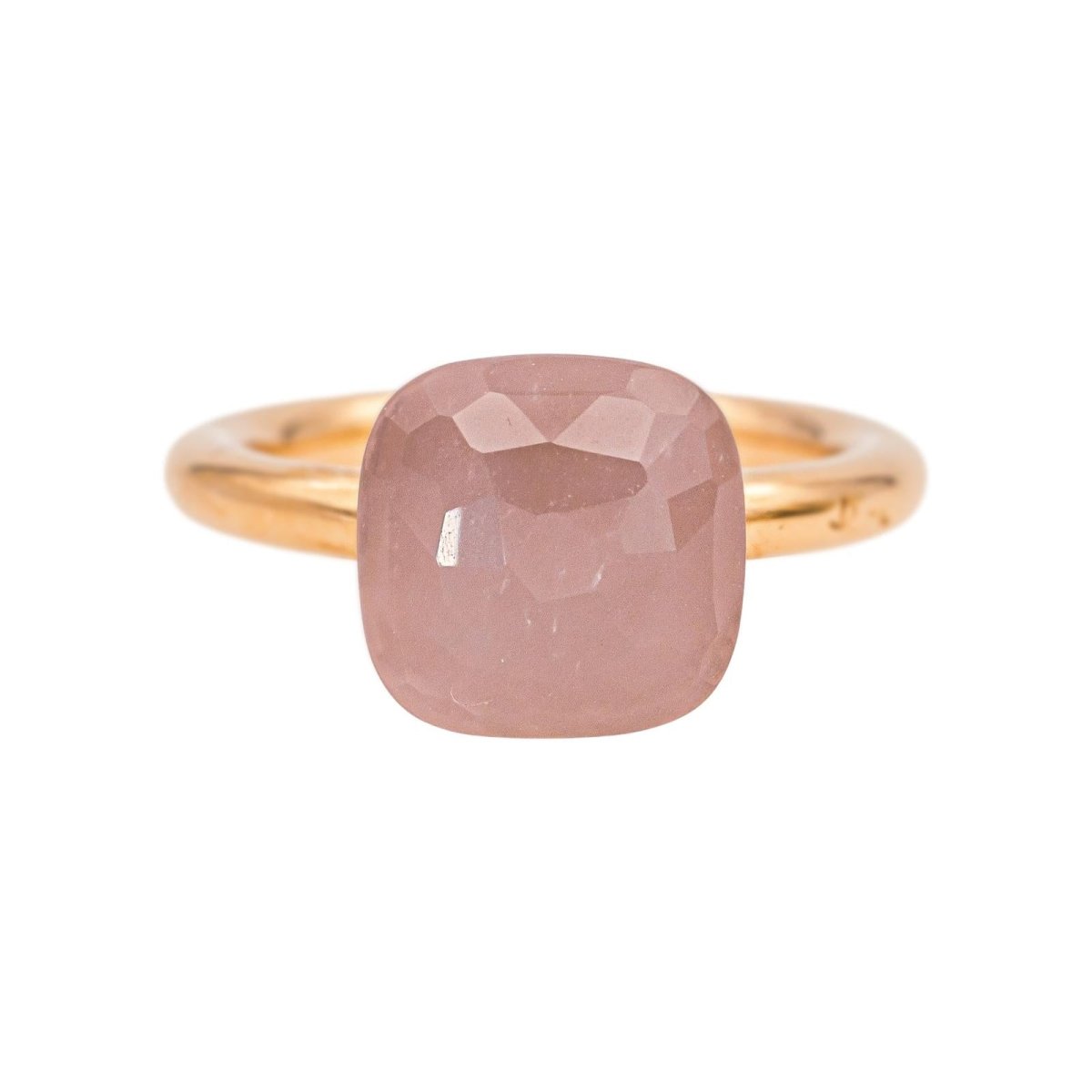 Bague Solitaire POMELLATO "Nudo" en or rose et quartz - Castafiore