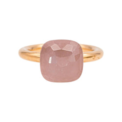 Bague Solitaire POMELLATO "Nudo" en or rose et quartz - Castafiore