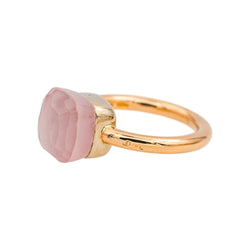 Bague Solitaire POMELLATO "Nudo" en or rose et quartz - Castafiore
