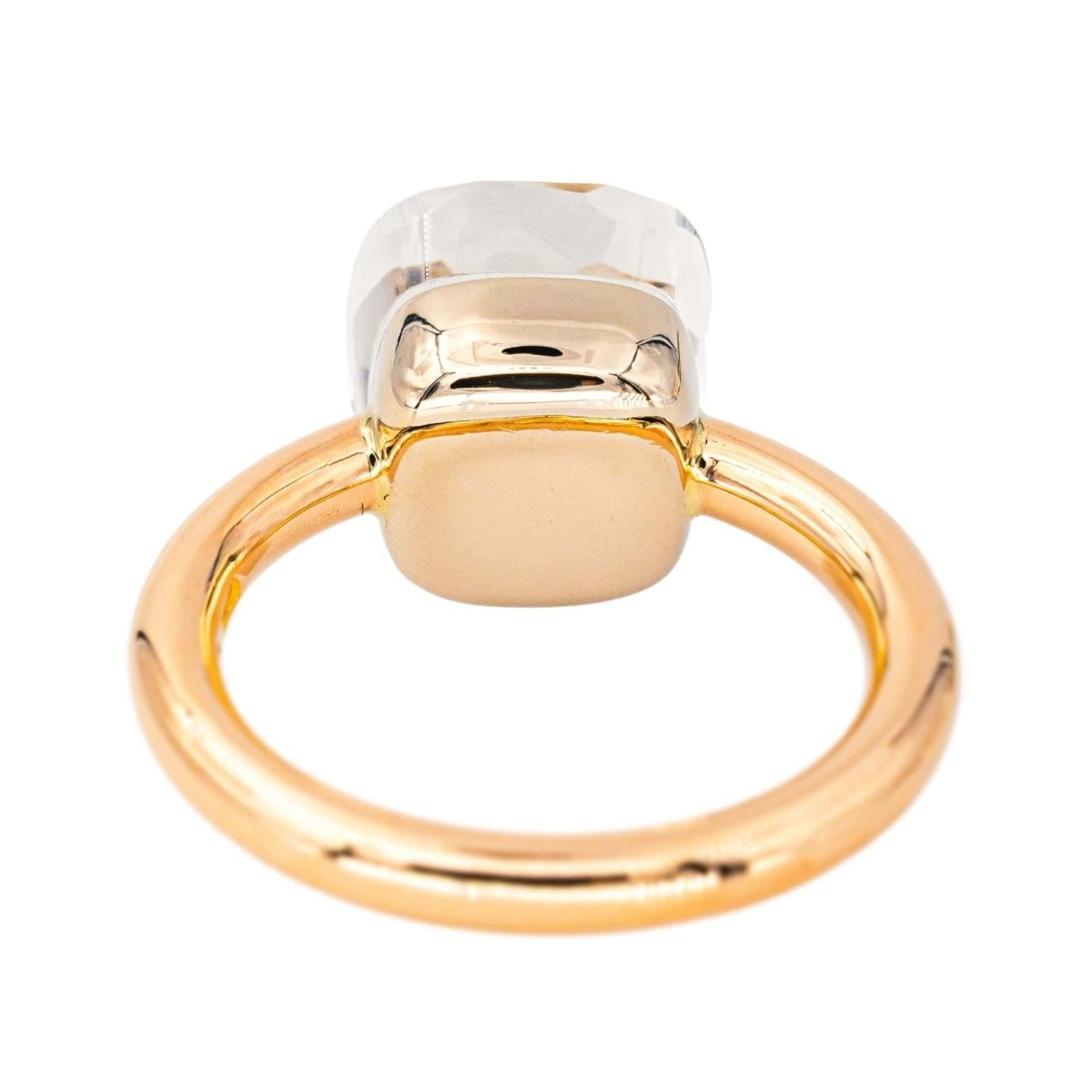 Bague Solitaire POMELLATO "Nudo" en or rose et topaze - Castafiore