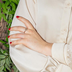 Bague Solitaire POMELLATO "Sabbia" en or rose et diamants - Castafiore