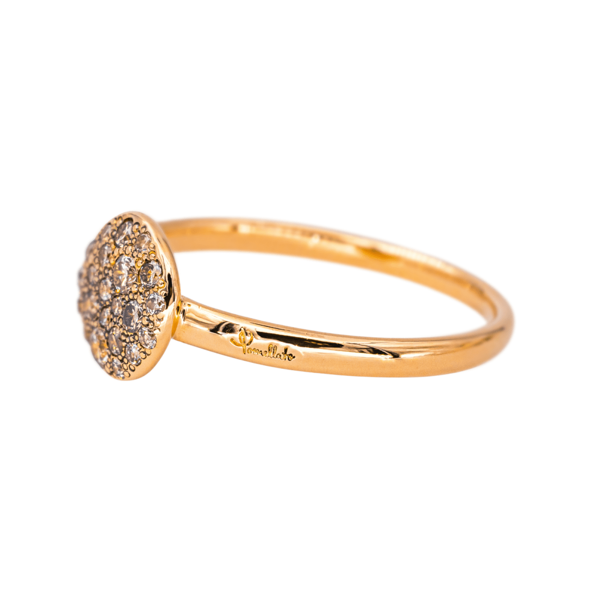 Bague Solitaire POMELLATO "Sabbia" en or rose et diamants - Castafiore
