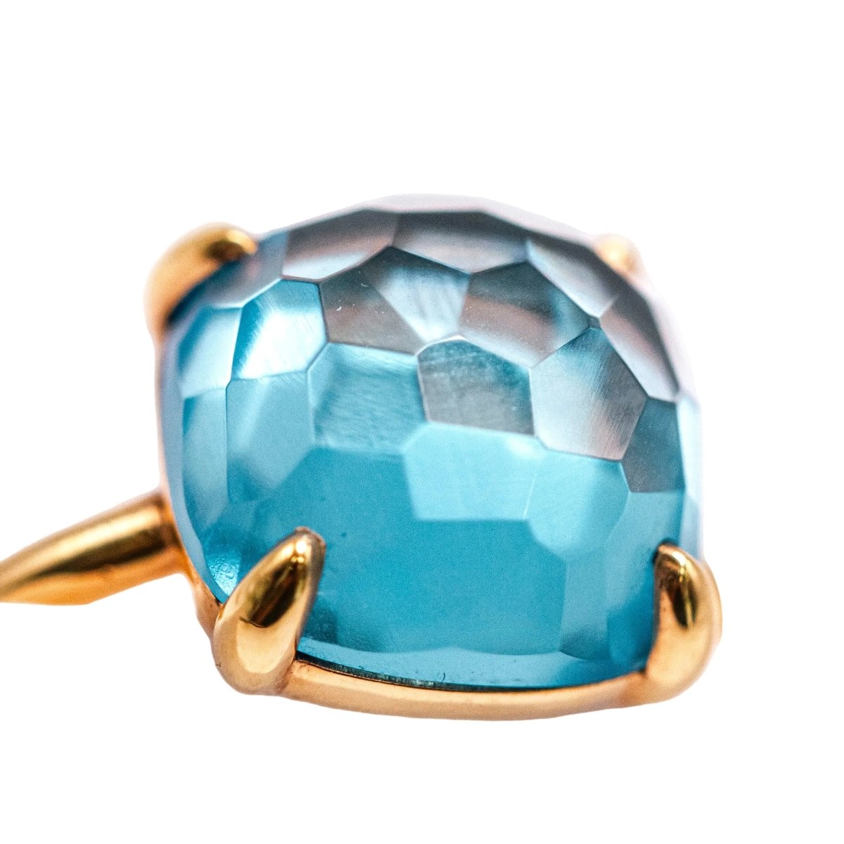 Bague Solitaire SWISS TOPAS en or jaune et topaze - Castafiore