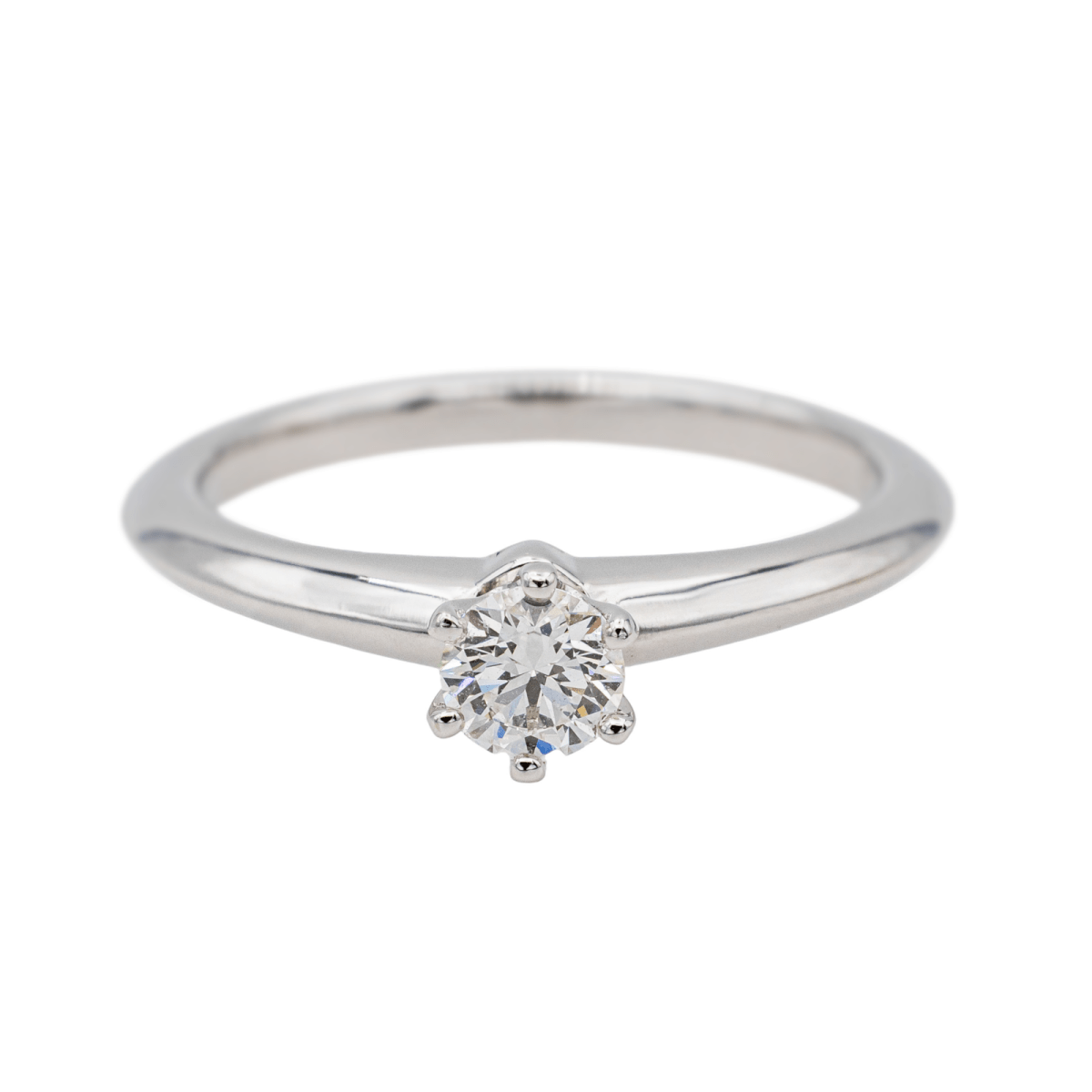 Bague Solitaire TIFFANY & CO. en platine et diamant - Castafiore