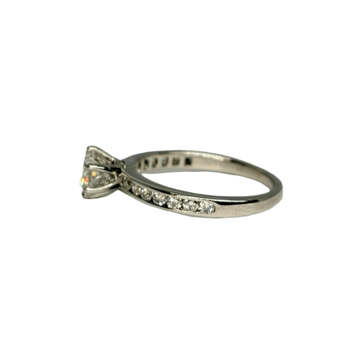 Bague Solitaire TIFFANY & CO. en platine et diamants - Castafiore