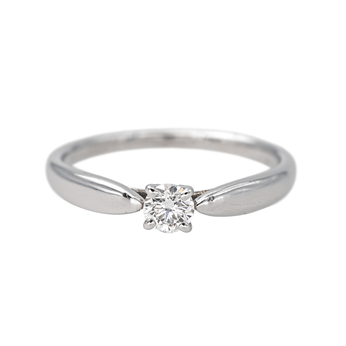Bague Solitaire TIFFANY & CO "Harmony" en platine et diamant - Castafiore