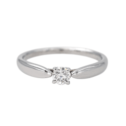 Bague Solitaire TIFFANY & CO "Harmony" en platine et diamant - Castafiore