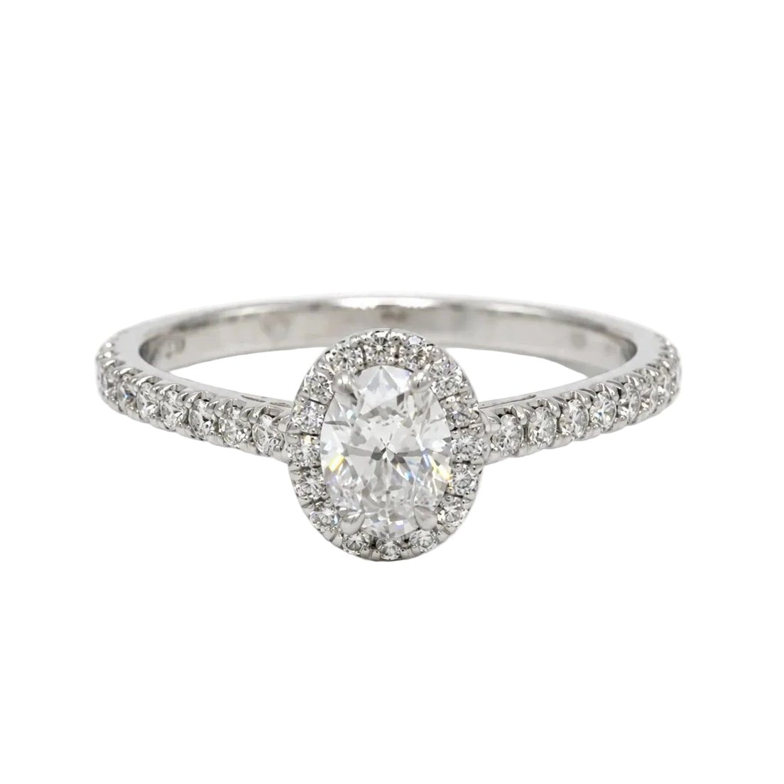 Bague Solitaire TIFFANY & CO. "Soleste" en platine et diamants - Castafiore