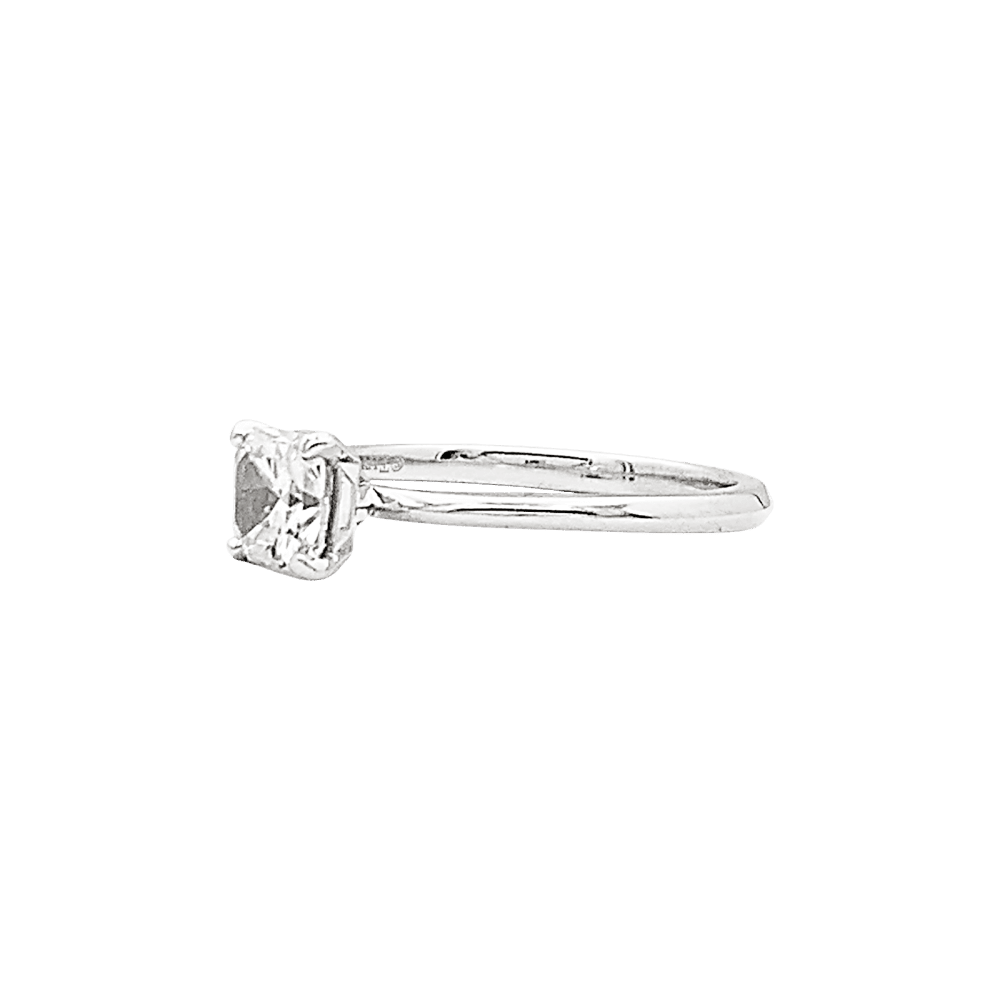 Bague Solitaire TIFFANY & CO. "True" en platine et diamant - Castafiore