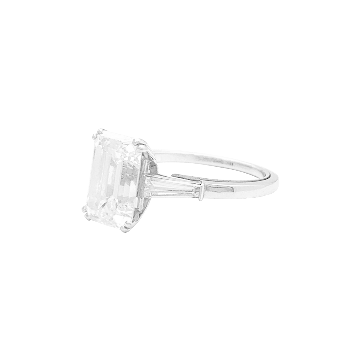 Bague Solitaire VAN CLEEF & ARPELS en or blanc, platine et diamants - Castafiore