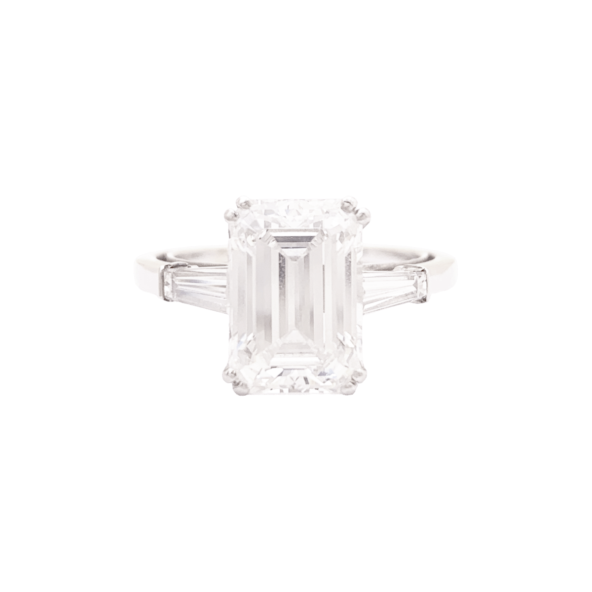 Bague Solitaire VAN CLEEF & ARPELS en or blanc, platine et diamants - Castafiore