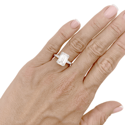 Bague Solitaire VAN CLEEF & ARPELS en or blanc, platine et diamants - Castafiore