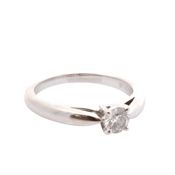 Bague Solitaire VAN CLEEF & ARPELS en platine et diamants - Castafiore