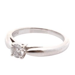 Bague Solitaire VAN CLEEF & ARPELS en platine et diamants - Castafiore