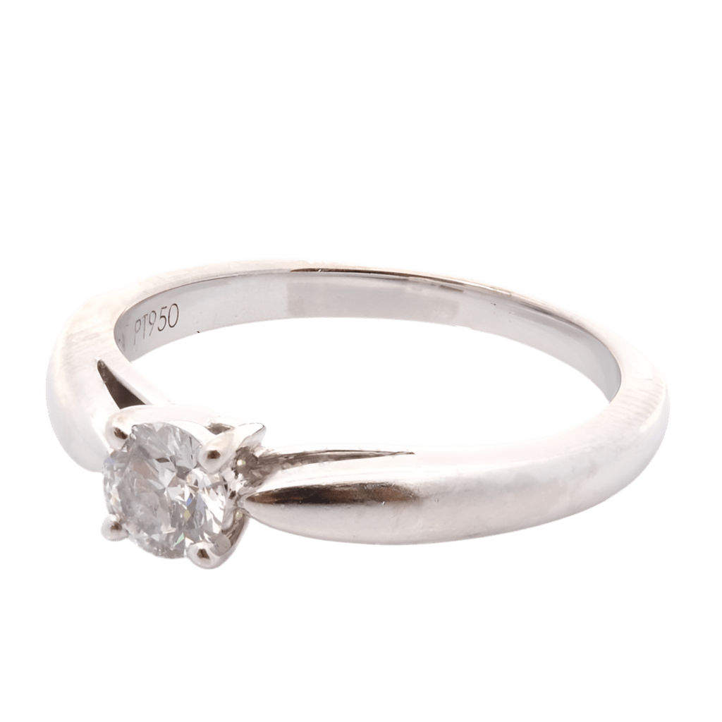 Bague Solitaire VAN CLEEF & ARPELS en platine et diamants - Castafiore