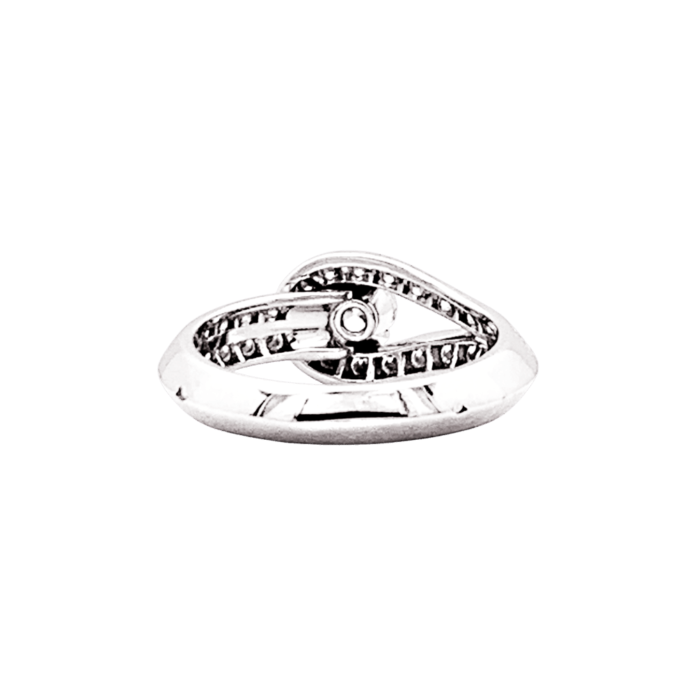Bague Solitaire VAN CLEEF & ARPELS "Solitaire Couture" en platine et diamants - Castafiore