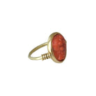 Bague style antique camée corail - Castafiore