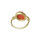 Bague style antique camée corail - Castafiore