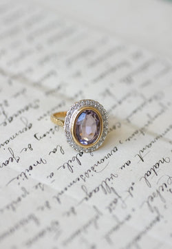 Bague Style Art Déco Améthyste et Diamants - Castafiore