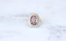 Bague Style Art Déco Améthyste et Diamants - Castafiore