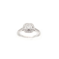 Bague style Art Deco diamant 0,25 ct en or - Castafiore