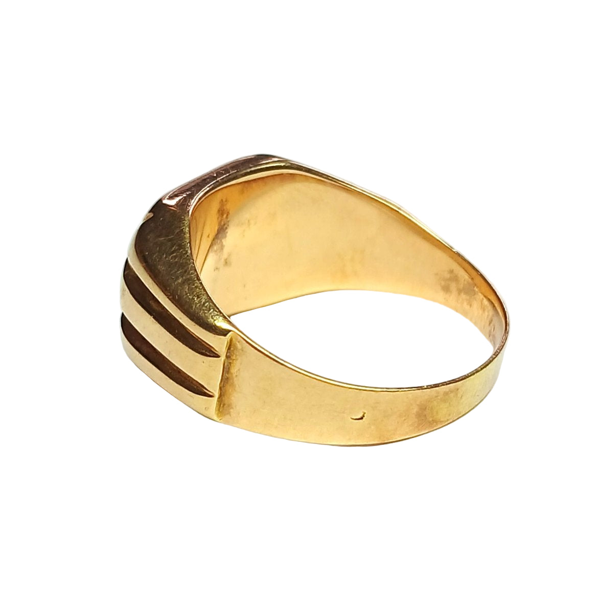 Bague style tank en or jaune - Castafiore