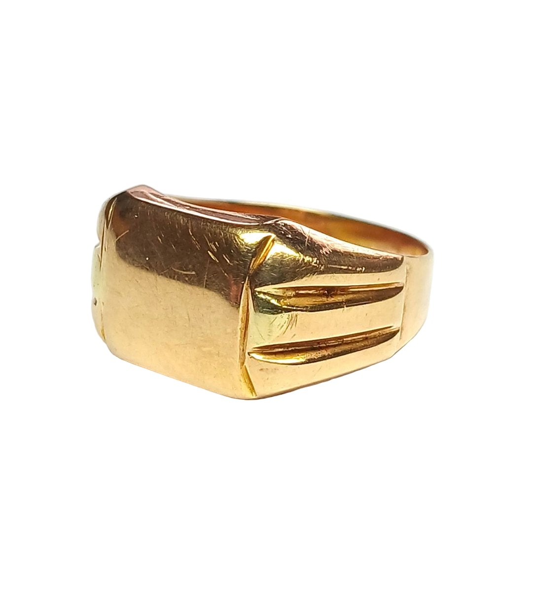 Bague style tank en or jaune - Castafiore