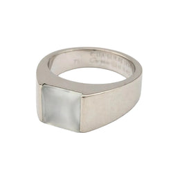 Bague Tank CARTIER en or blanc et pierre de lune - Castafiore