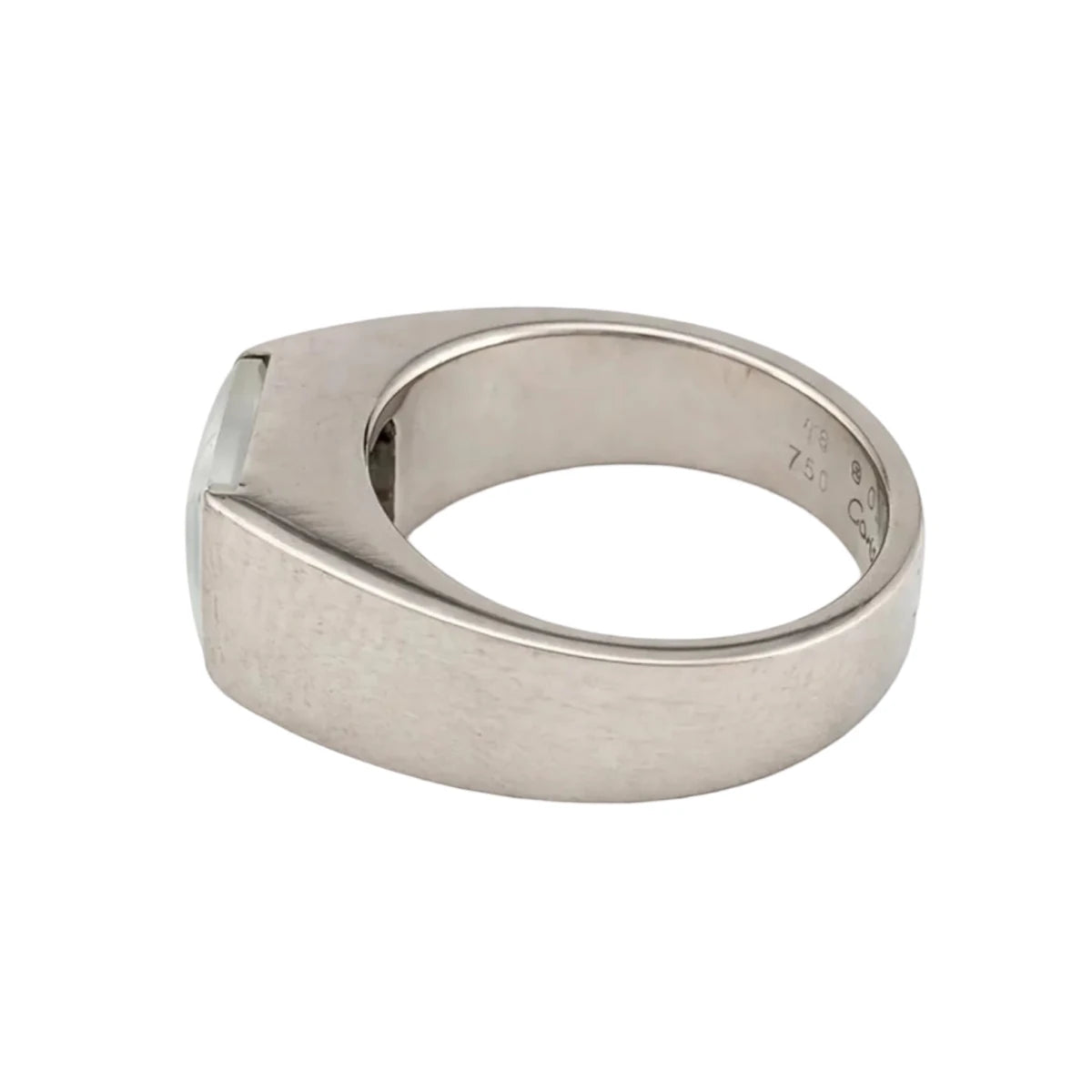 Bague Tank CARTIER en or blanc et pierre de lune - Castafiore