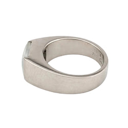 Bague Tank CARTIER en or blanc et pierre de lune - Castafiore