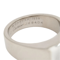 Bague Tank CARTIER en or blanc et pierre de lune - Castafiore