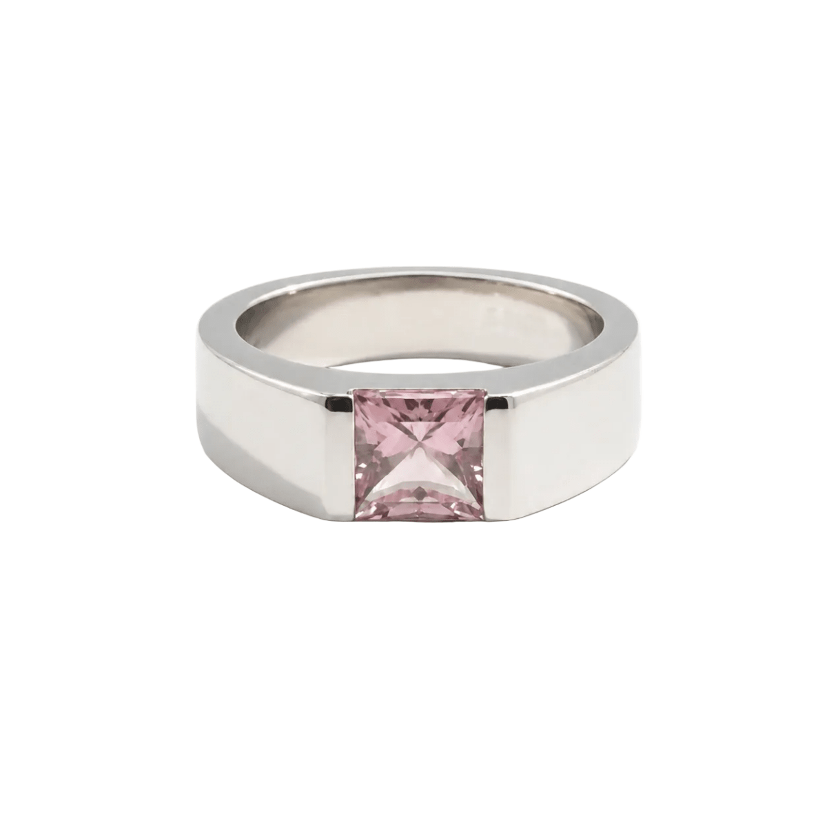 Bague Tank CARTIER en or blanc et tourmaline - Castafiore