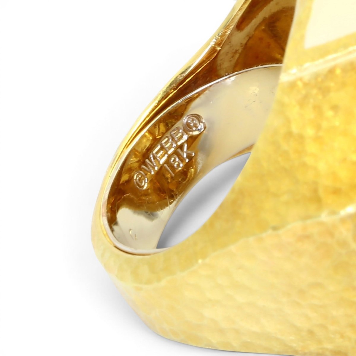 Bague Tank DAVID WEBB en or jaune, émail et diamants - Castafiore