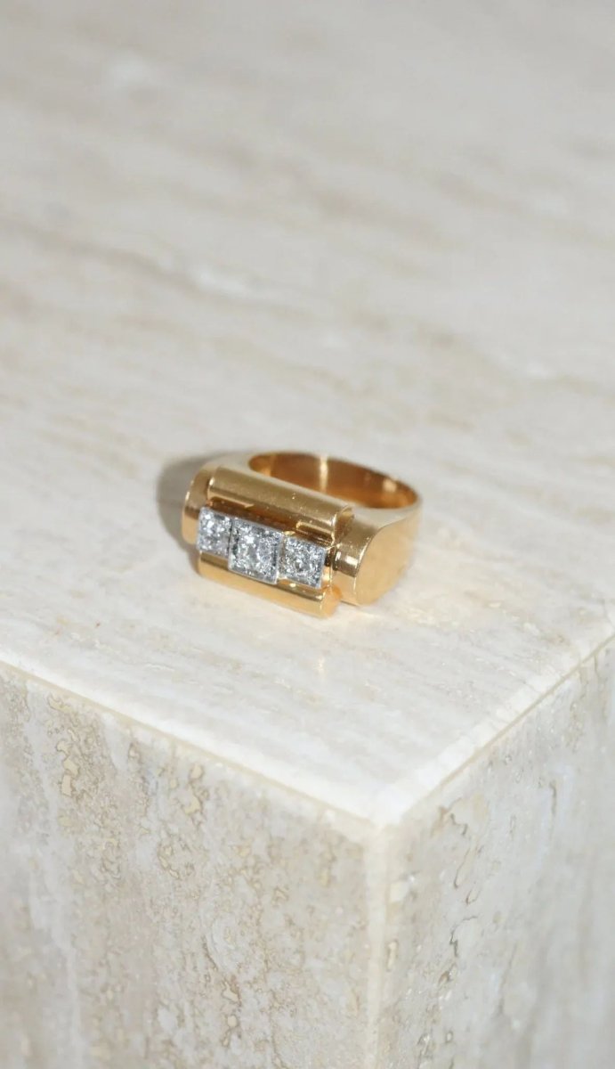 Bague Tank Diamants - Castafiore