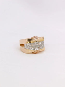 Bague Tank diamants taille rose - Castafiore