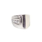 Bague Tank en or blanc et diamant - Castafiore