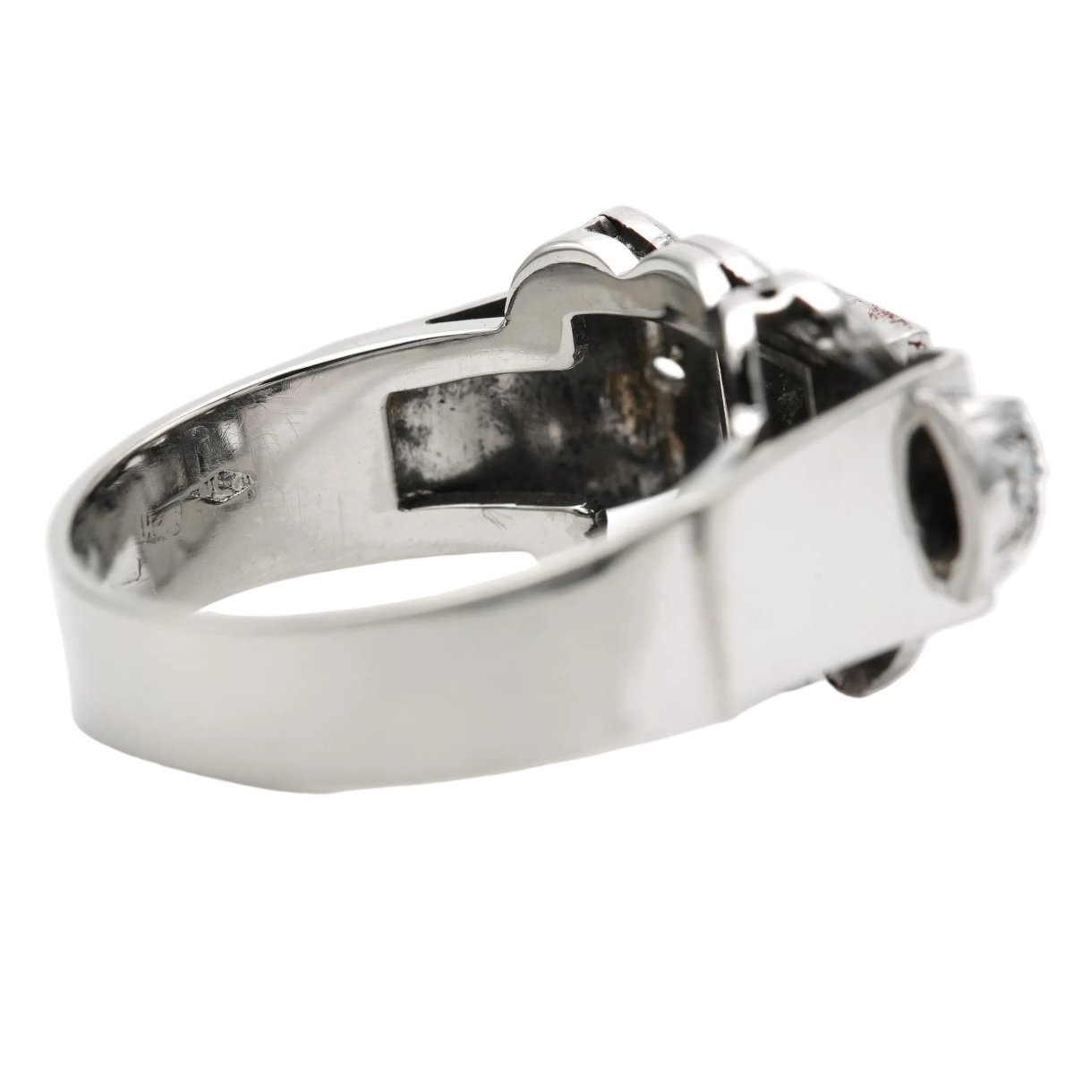 Bague Tank en or blanc et diamants - Castafiore