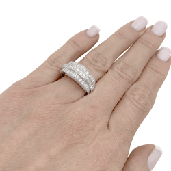 Bague Tank en or blanc et diamants - Castafiore