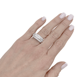 Bague Tank en or blanc et diamants - Castafiore