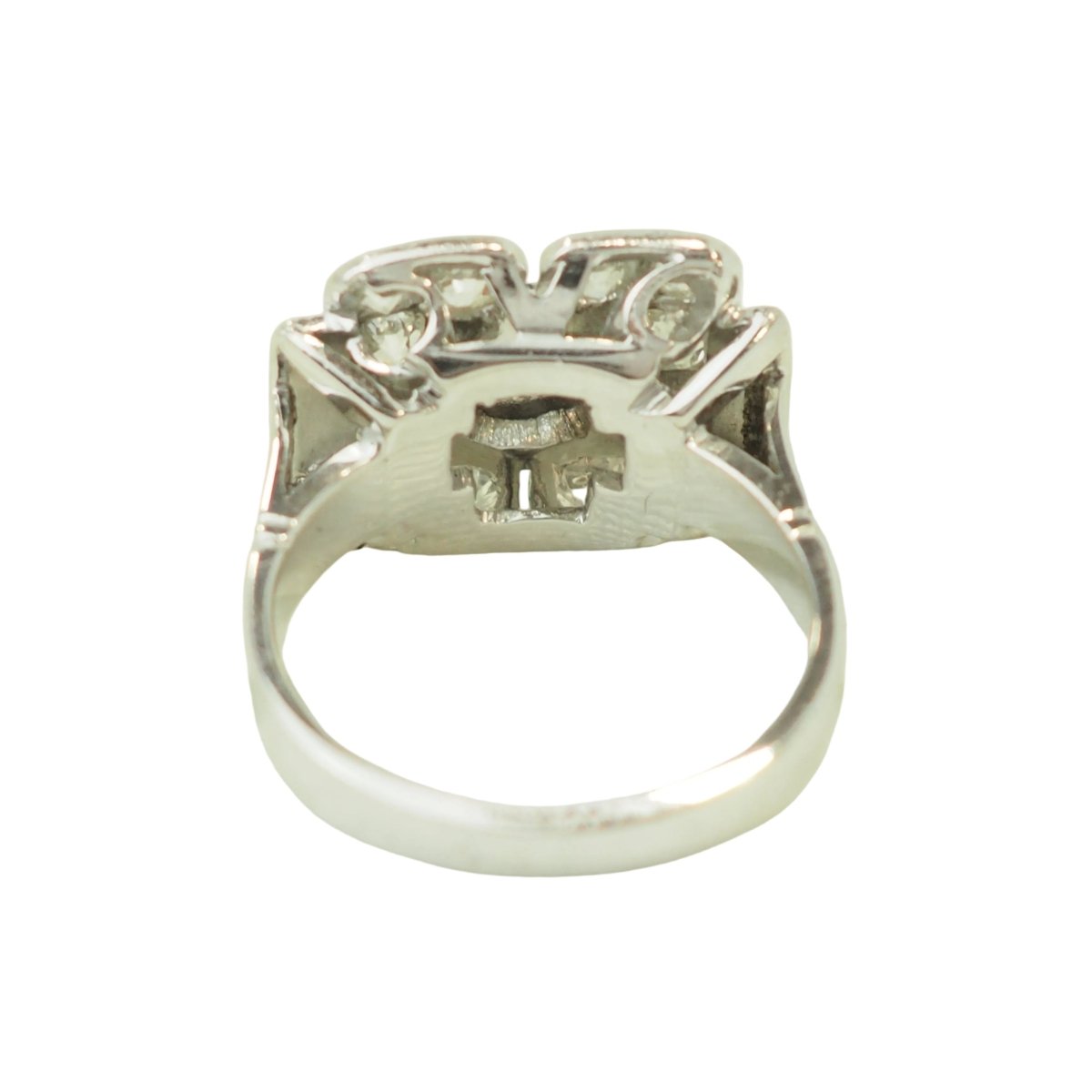 Bague Tank en or blanc et diamants - Castafiore