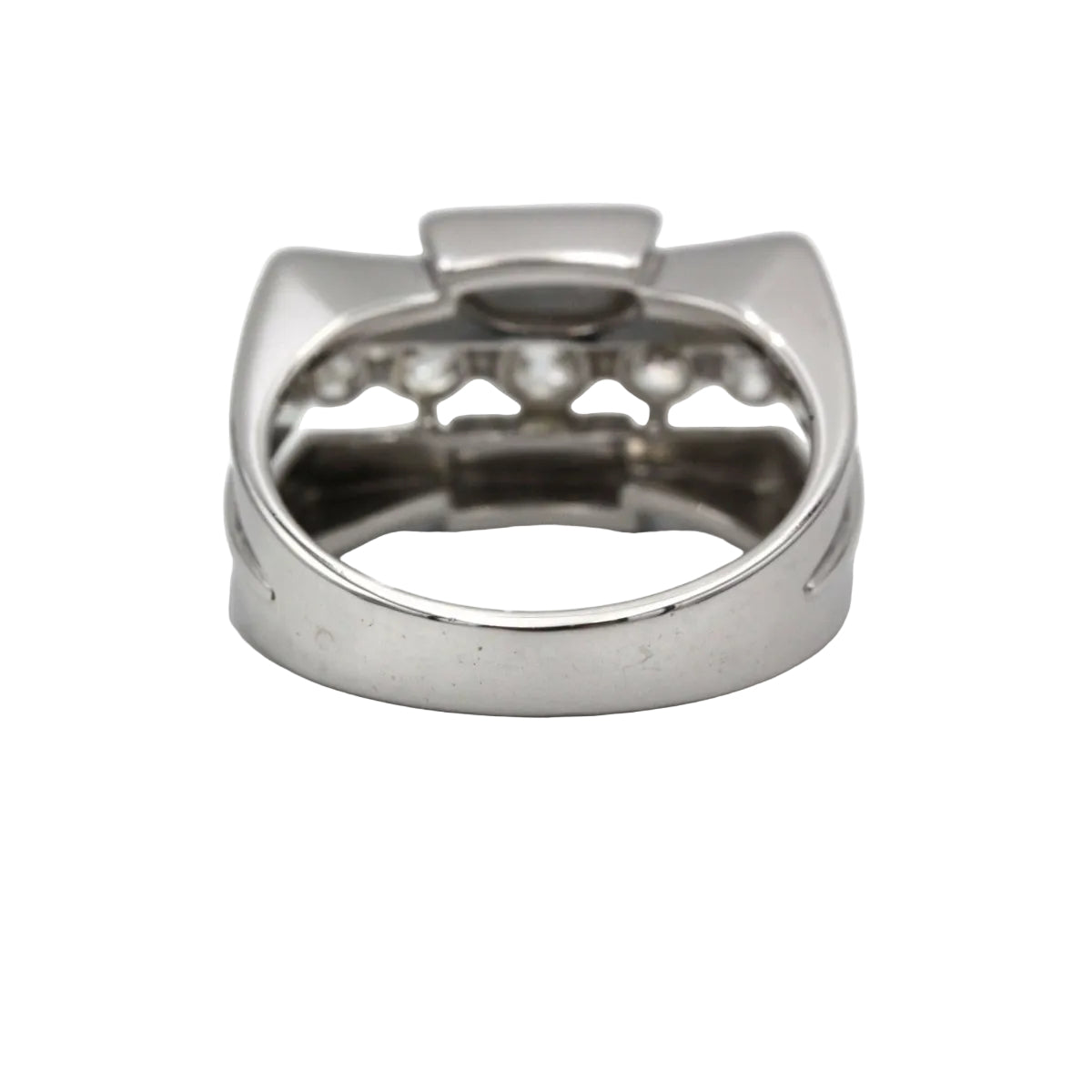 Bague Tank en or blanc et diamants - Castafiore