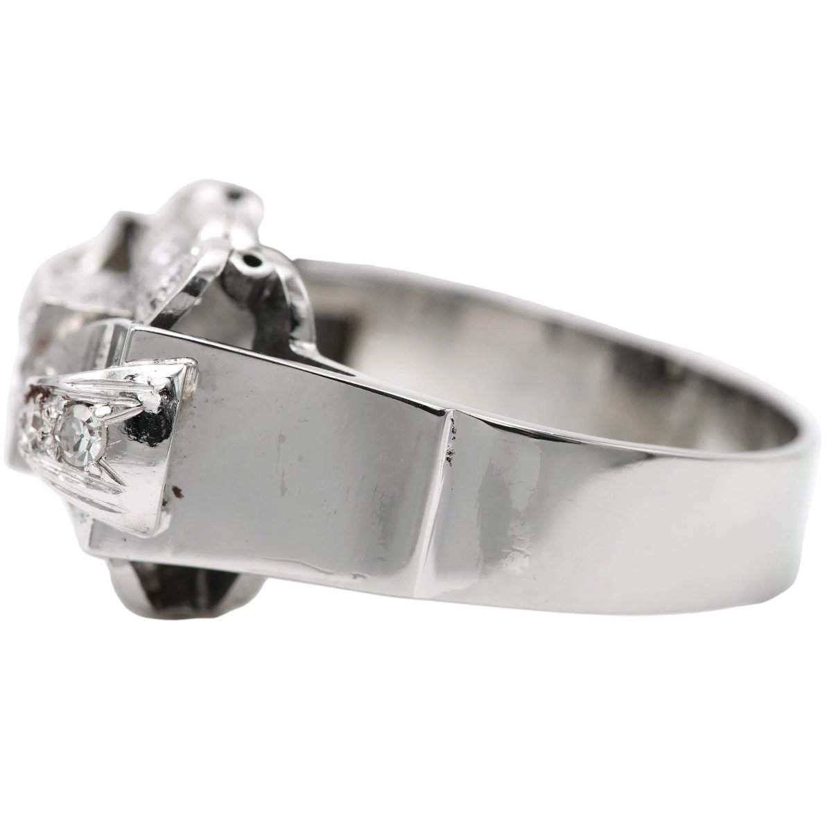 Bague Tank en or blanc et diamants - Castafiore