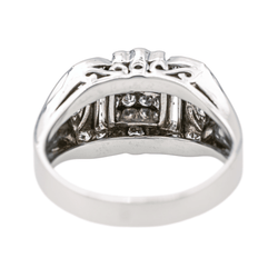 Bague Tank en or blanc et diamants - Castafiore