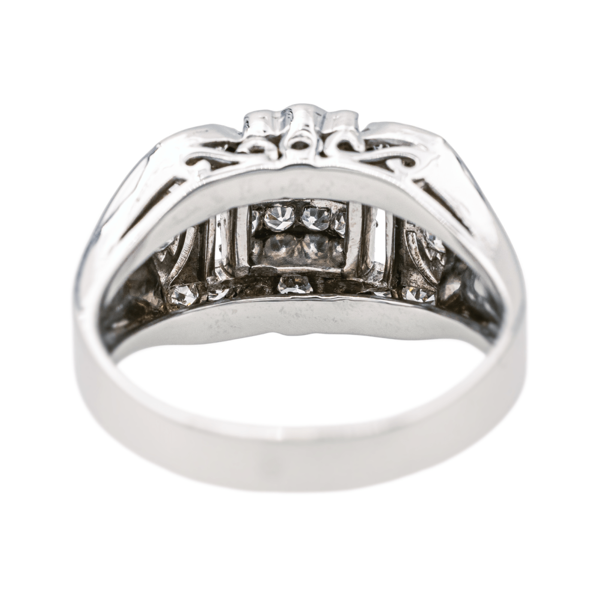 Bague Tank en or blanc et diamants - Castafiore