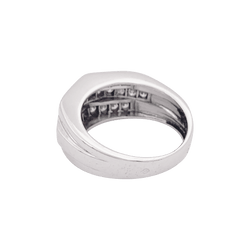 Bague Tank en or blanc et diamants - Castafiore