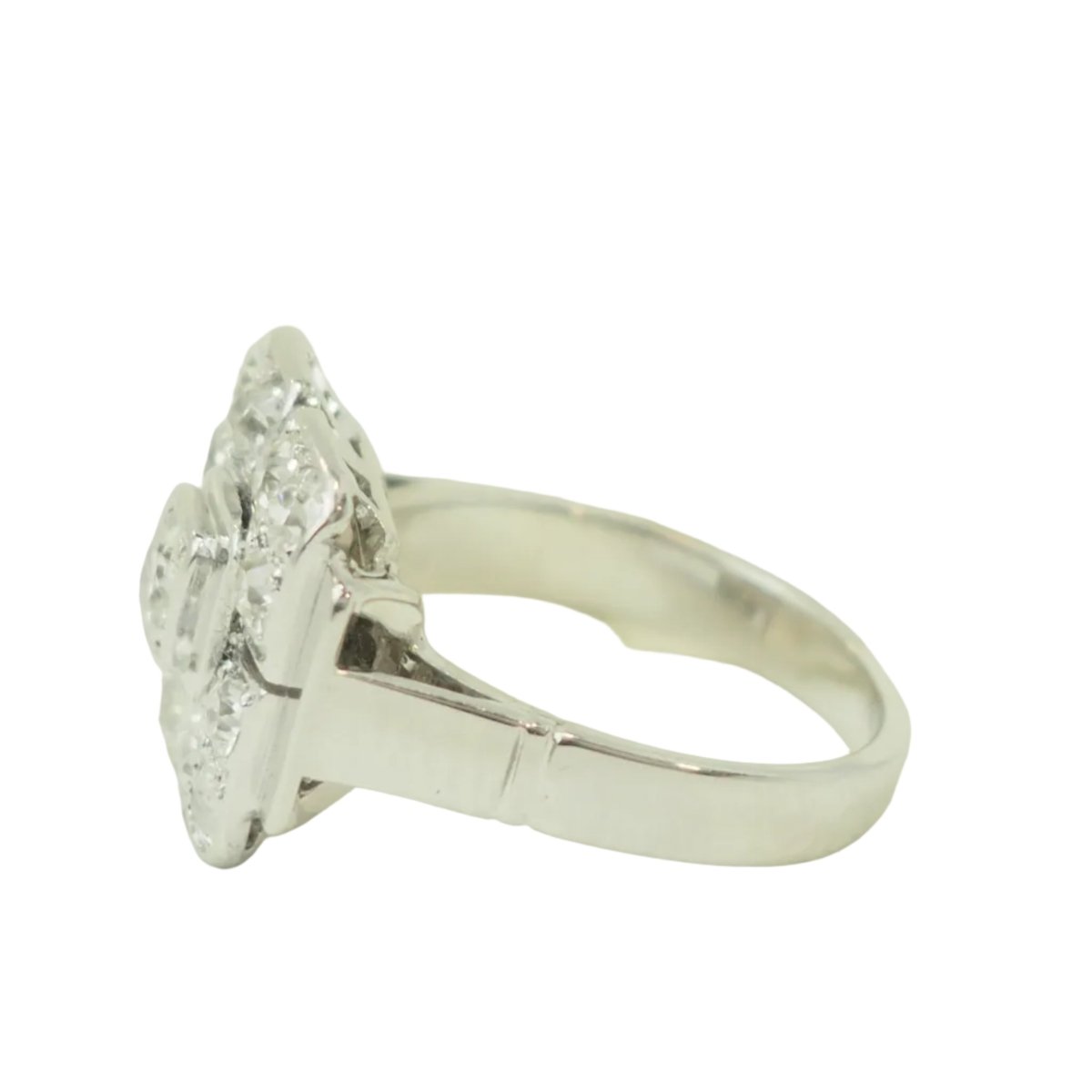 Bague Tank en or blanc et diamants - Castafiore