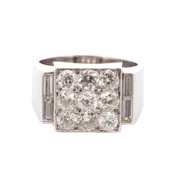 Bague Tank en or blanc et diamants - Castafiore