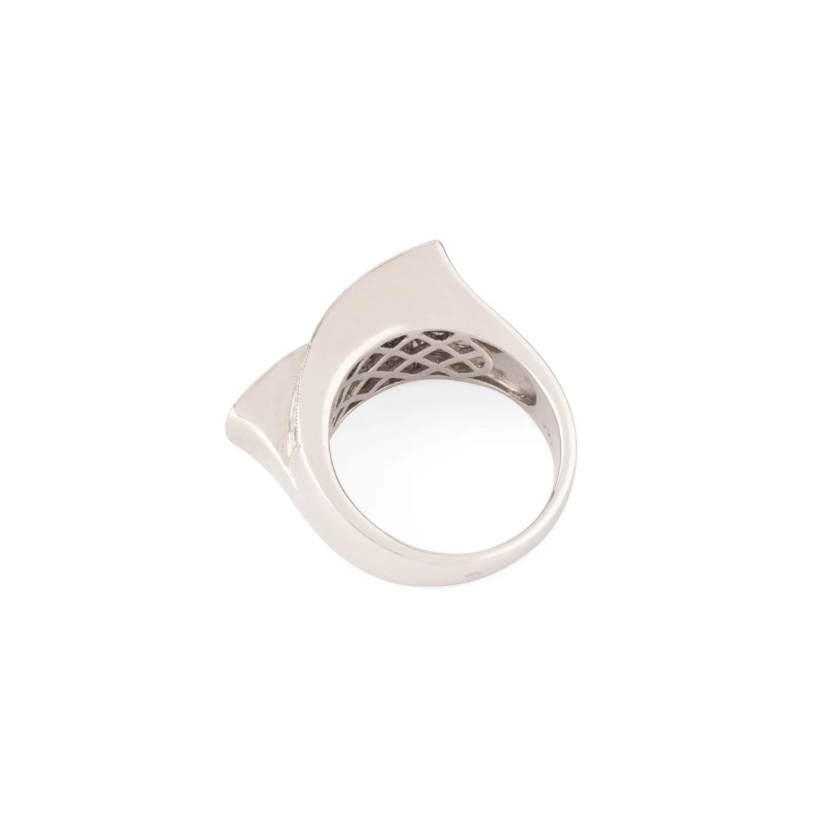 Bague Tank en or blanc et diamants - Castafiore