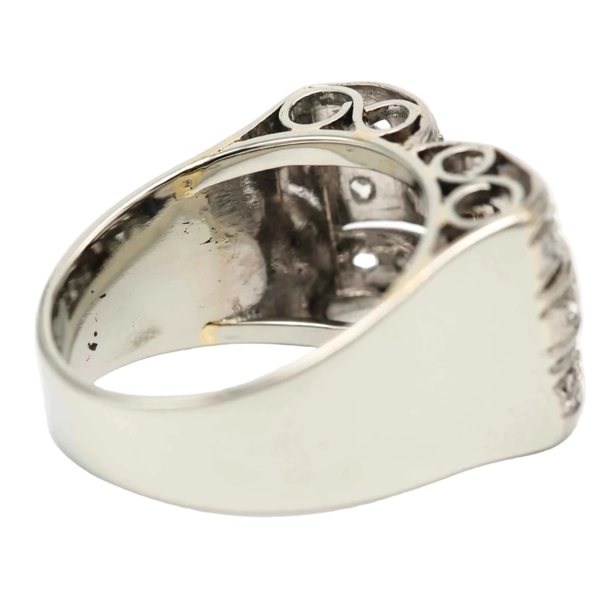 Bague Tank en or blanc et diamants - Castafiore