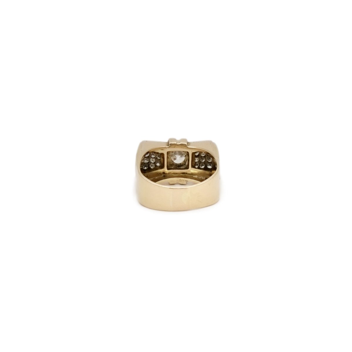Bague Tank en or blanc, or jaune, platine et diamants - Castafiore
